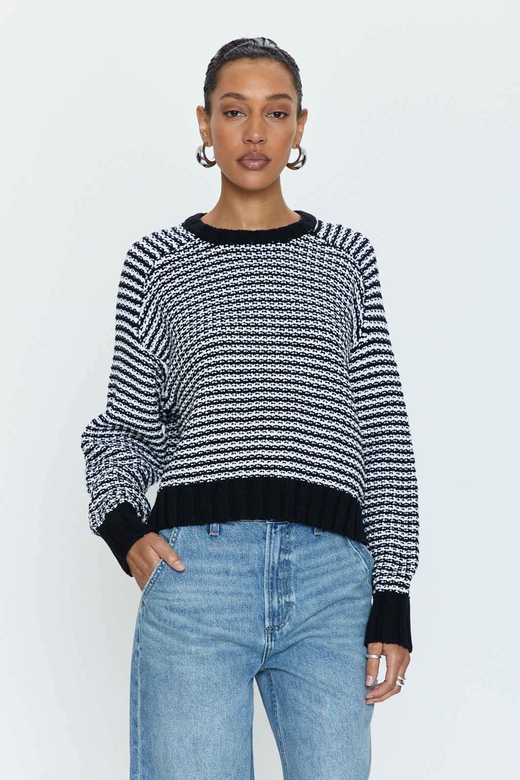 Adina Every Day Sweater -  Midnight White
            
              Sale